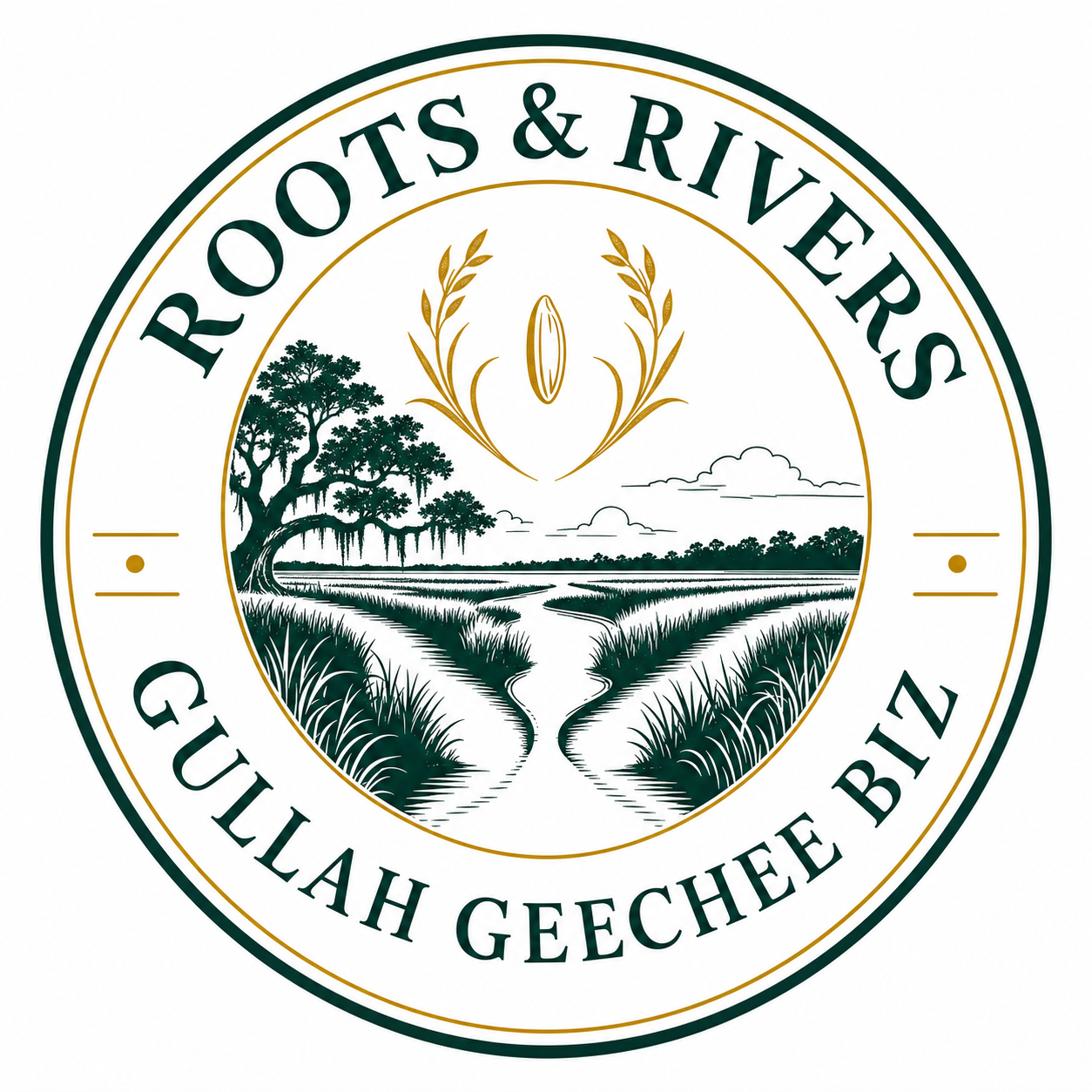 Roots and Rivers Gullah Geechee Biz seal design